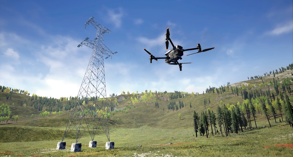 Professional Power Line Inspection Drone Simulator: Train for Safer Grid Operations